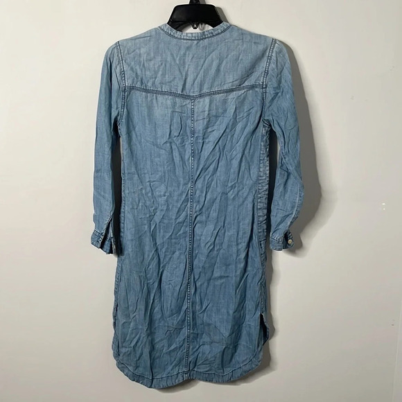 J.Crew Drapey Chambray Button Tunic Shirt Dress - Picture 6 of 6